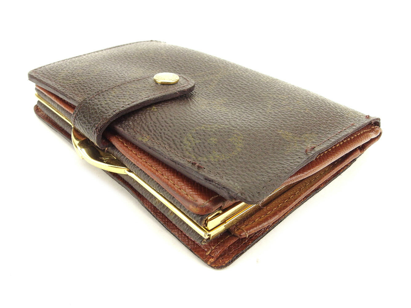 LOUIS VUITTON Bifold Wallet M61663 Brown beige gold Portonevie Vienova