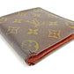 LOUIS VUITTON Long Wallet Purse M61725 Brown Pochette Porto MonÃ©credi