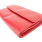 LOUIS VUITTON Tri-fold wallet M6371E Red Porte TresorEtui Papie