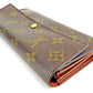 LOUIS VUITTON Long Wallet Purse M61725 Brown Pochette Porto MonÃ©credi
