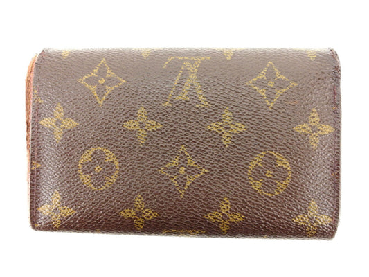 LOUIS VUITTON Long Wallet Purse M61730 Brown beige gold Portonebi Tresol
