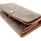 LOUIS VUITTON Long Wallet Purse M61730 Brown beige gold Portonebi Tresol