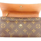LOUIS VUITTON Long Wallet Purse M61725 Brown Pochette Porto MonÃ©credi