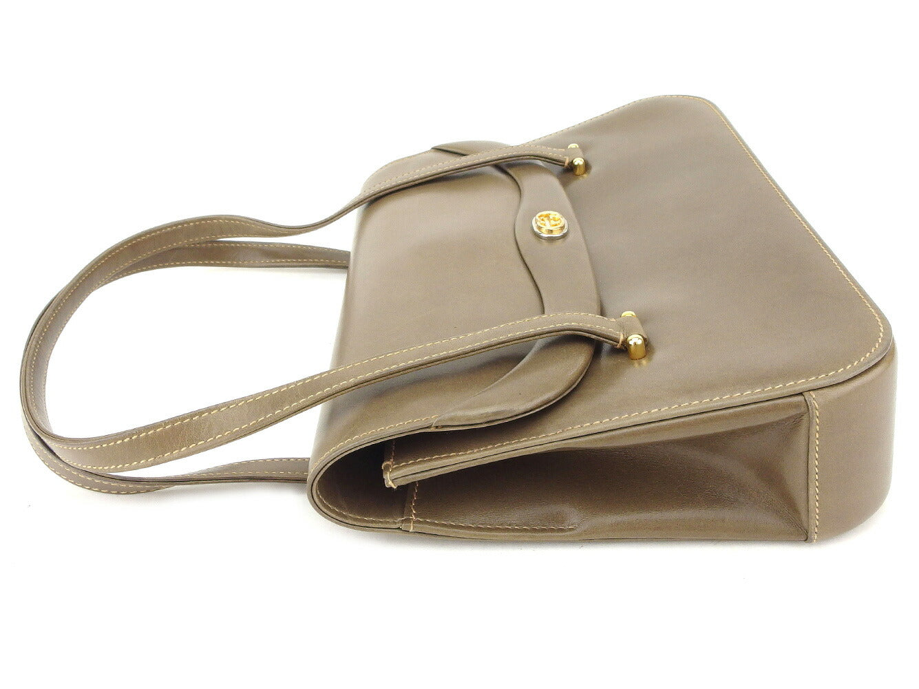 GUCCI Handbag Brown Gold Silver Old Gucci