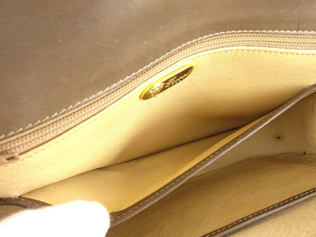 GUCCI Handbag Brown Gold Silver Old Gucci