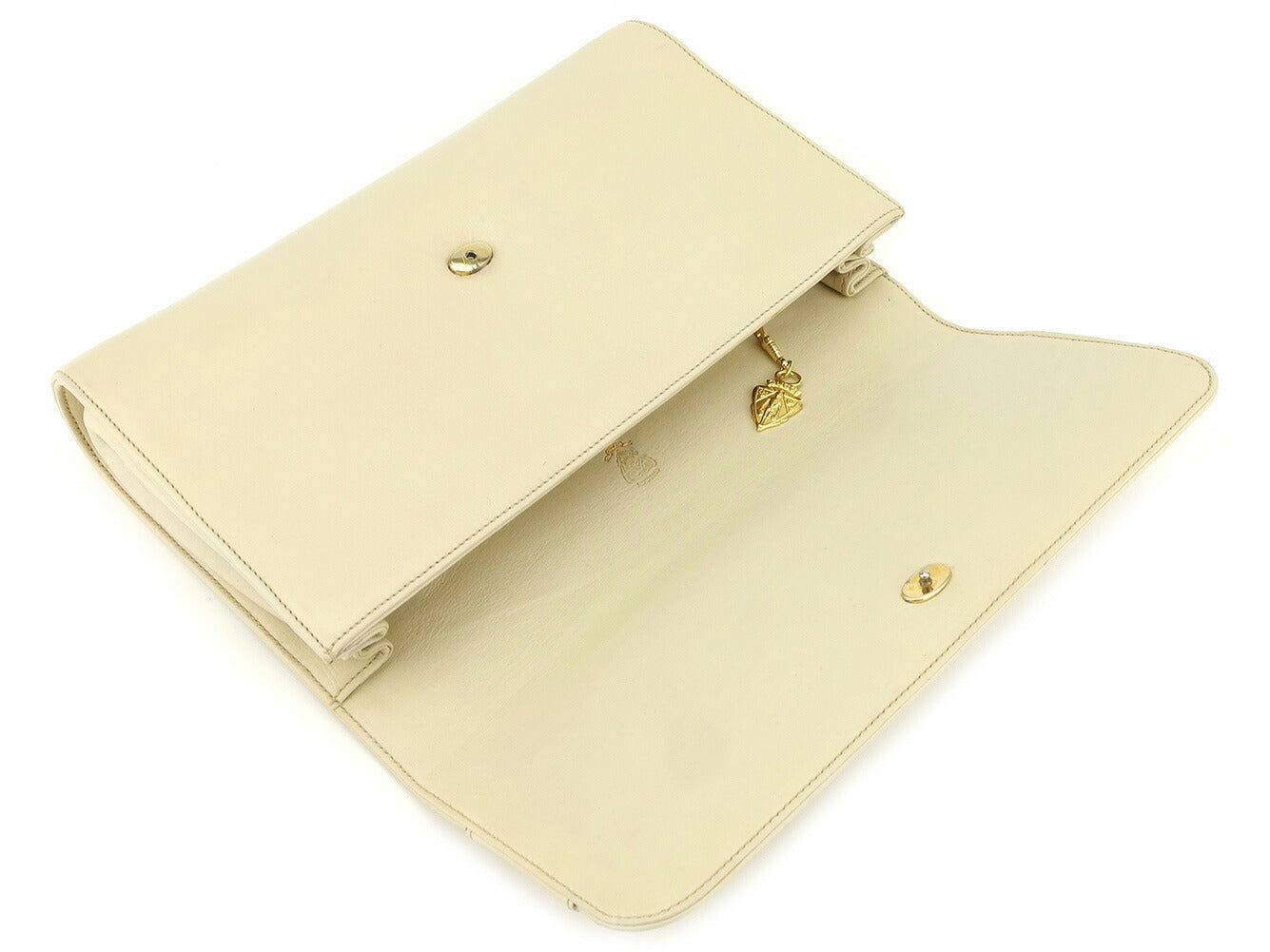 GUCCI Clutch bag Beige gold Old Gucci