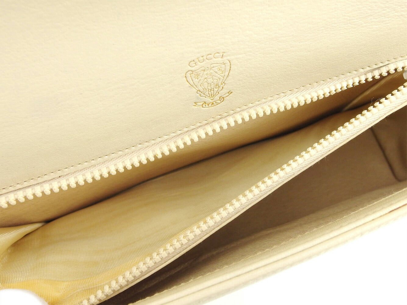 GUCCI Clutch bag Beige gold Old Gucci