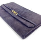 GUCCI Clutch bag Navy gold Old Gucci