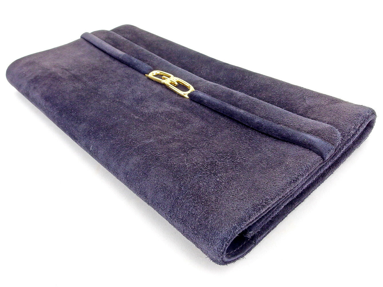 GUCCI Clutch bag Navy gold Old Gucci