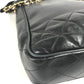 CHANEL Shoulder Bag leather black vintage Matelasse WChain Tote Bag Quilted CC COCO Mark logo