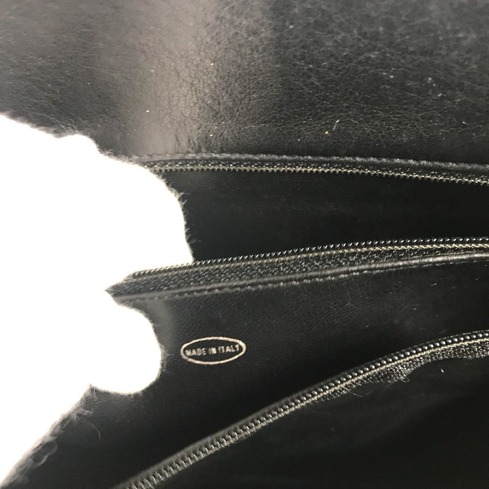 CHANEL Shoulder Bag leather black vintage Matelasse WChain Tote Bag Quilted CC COCO Mark logo