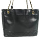 CHANEL Shoulder Bag leather black vintage Matelasse WChain Tote Bag Quilted CC COCO Mark logo