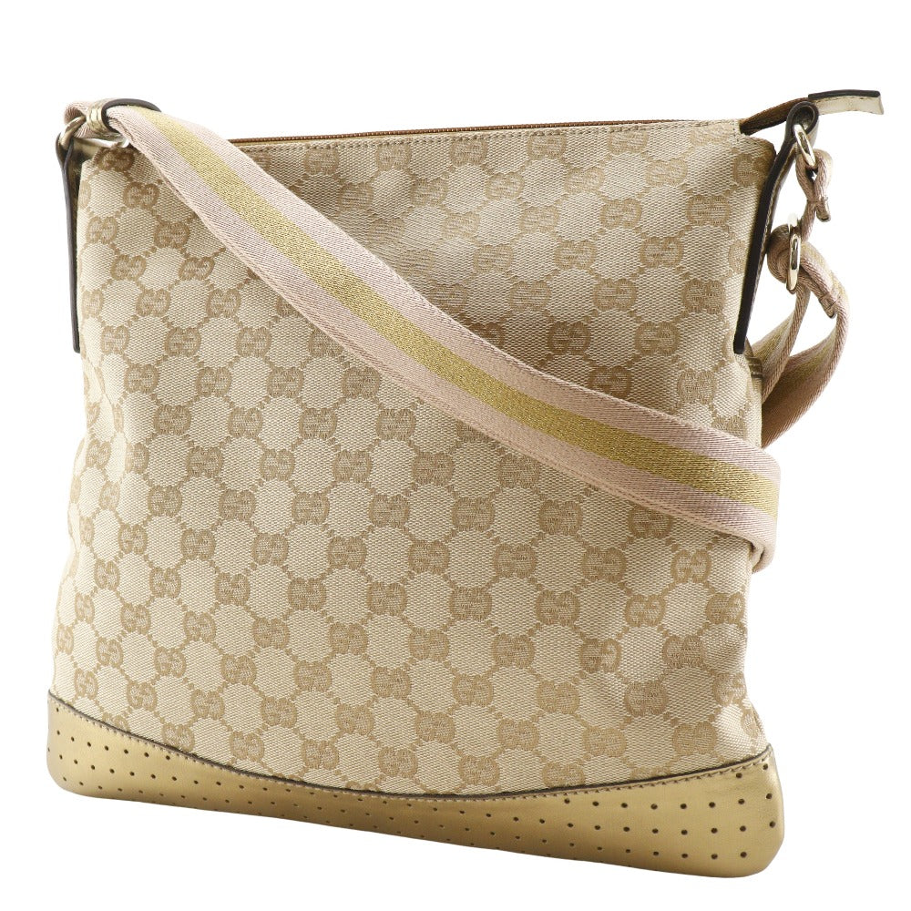 GUCCI Shoulder Bag 145857 GG canvas beige
