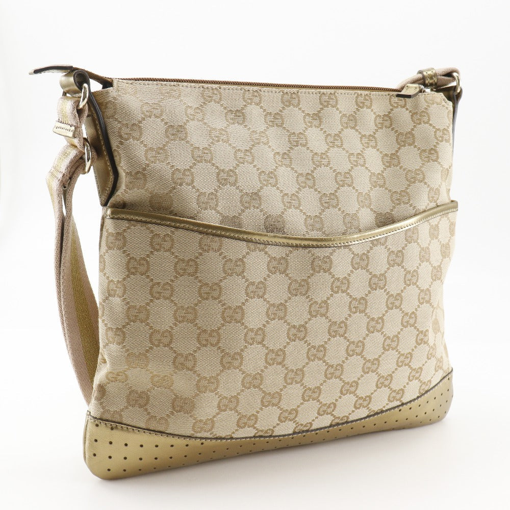 GUCCI Shoulder Bag 145857 GG canvas beige