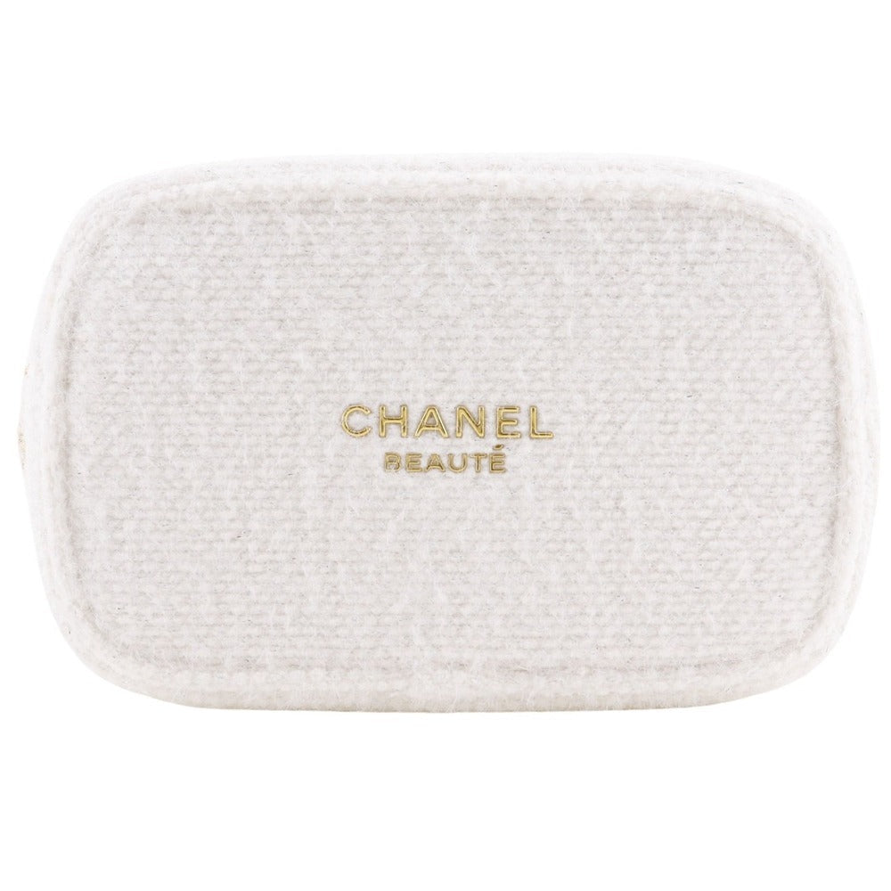 CHANEL Pouch tweed white novelty 2024 Christmas Coffret