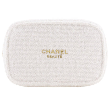 CHANEL Pouch tweed white novelty 2024 Christmas Coffret