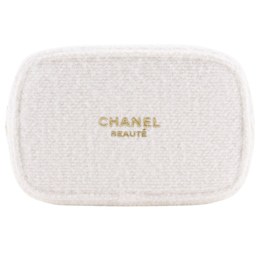 CHANEL Pouch tweed white novelty 2024 Christmas Coffret