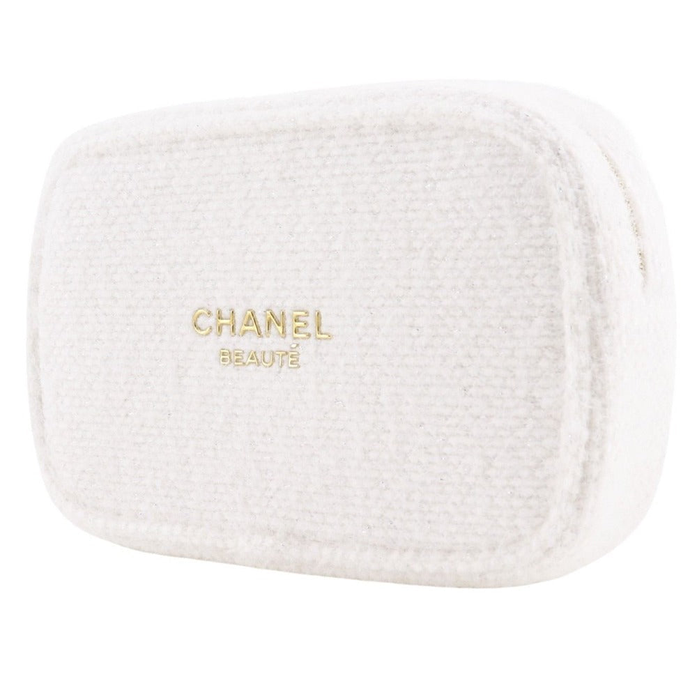CHANEL Pouch tweed white novelty 2024 Christmas Coffret