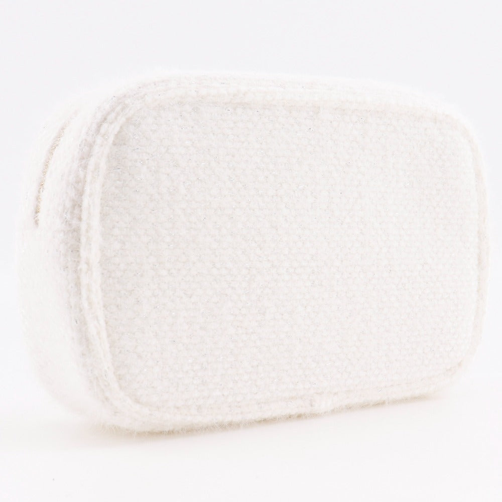 CHANEL Pouch tweed white novelty 2024 Christmas Coffret