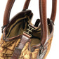 FENDI Handbag Leather / suede Brown ZUCCA FFPattern logo Etnico Women Used Authentic