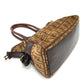FENDI Handbag Leather / suede Brown ZUCCA FFPattern logo Etnico Women Used Authentic
