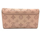 LOUIS VUITTON Long Wallet Purse M60145 monogram mahina leather pink Monogram Mahina Portefeuille Iris Women Used Authentic