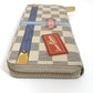 LOUIS VUITTON Long Wallet Purse N60109 Damier Azur Canvas white Damier Azure Summer trunk collection Women Used Authentic