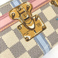 LOUIS VUITTON Long Wallet Purse N60109 Damier Azur Canvas white Damier Azure Summer trunk collection Women Used Authentic