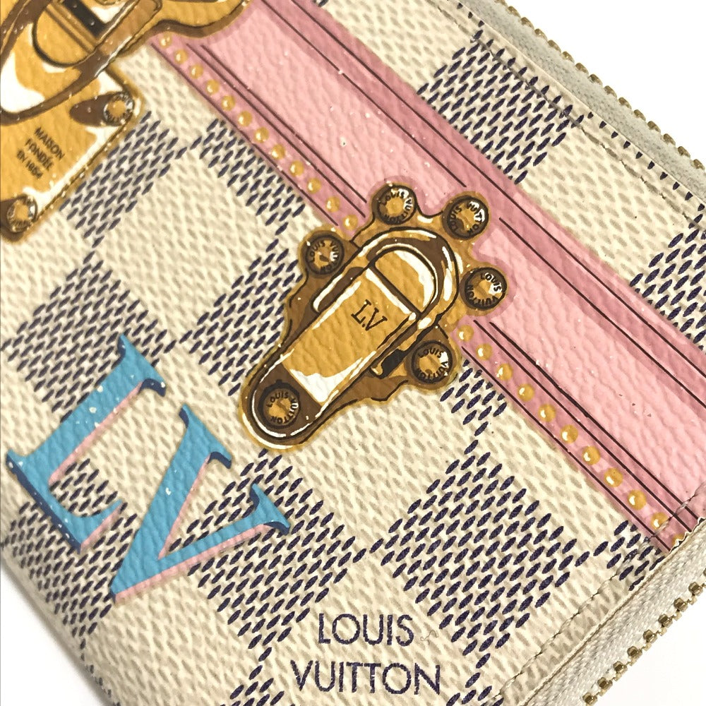 LOUIS VUITTON Long Wallet Purse N60109 Damier Azur Canvas white Damier Azure Summer trunk collection Women Used Authentic