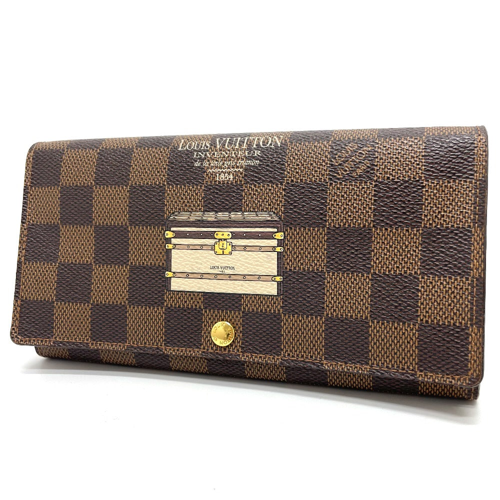 LOUIS VUITTON Long Wallet Purse N63179 Damier canvas Brown Damier Portefeuille Sarah Women Used Authentic