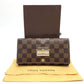 LOUIS VUITTON Long Wallet Purse N63179 Damier canvas Brown Damier Portefeuille Sarah Women Used Authentic