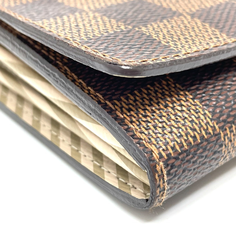 LOUIS VUITTON Long Wallet Purse N63179 Damier canvas Brown Damier Portefeuille Sarah Women Used Authentic