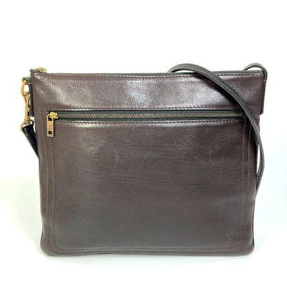 LOUIS VUITTON Shoulder Bag M93453 Utah leather Brown Utah Pochette Shawny MM mens Used Authentic