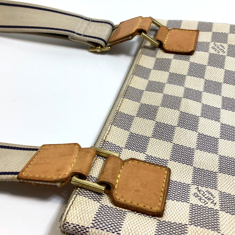 LOUIS VUITTON Shoulder Bag N51112 Damier Azur Canvas white Damier Azur Pochette Bosphore Women Used Authentic