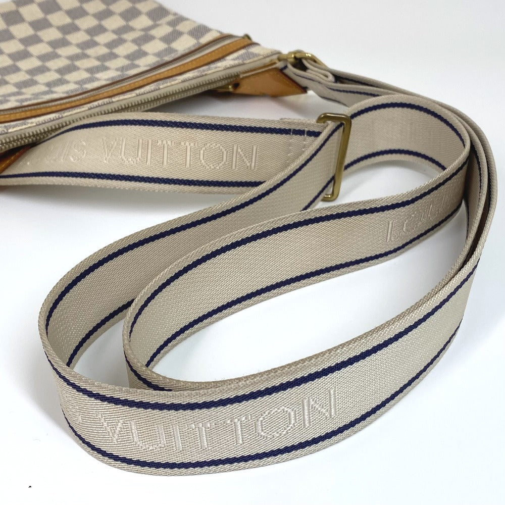 LOUIS VUITTON Shoulder Bag N51112 Damier Azur Canvas white Damier Azur Pochette Bosphore Women Used Authentic