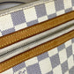 LOUIS VUITTON Shoulder Bag N51112 Damier Azur Canvas white Damier Azur Pochette Bosphore Women Used Authentic