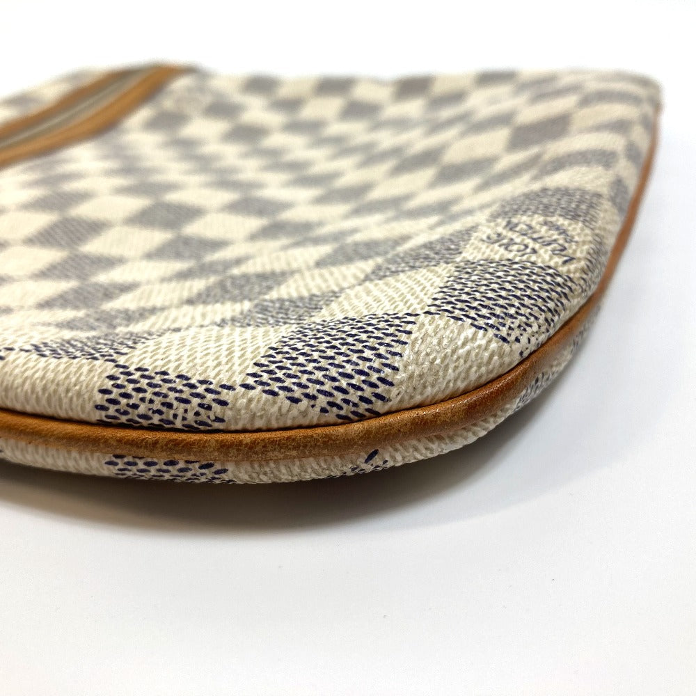 LOUIS VUITTON Shoulder Bag N51112 Damier Azur Canvas white Damier Azur Pochette Bosphore Women Used Authentic