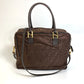 FENDI Tote Bag Nylon / leather Brown Zucca FF pattern Women Used Authentic