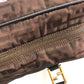 FENDI Tote Bag Nylon / leather Brown Zucca FF pattern Women Used Authentic