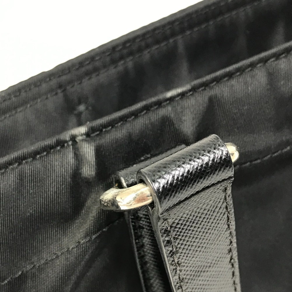 PRADA Handbag BR2288 Nylon / leather black Bag Triangle logo plate Women Used Authentic