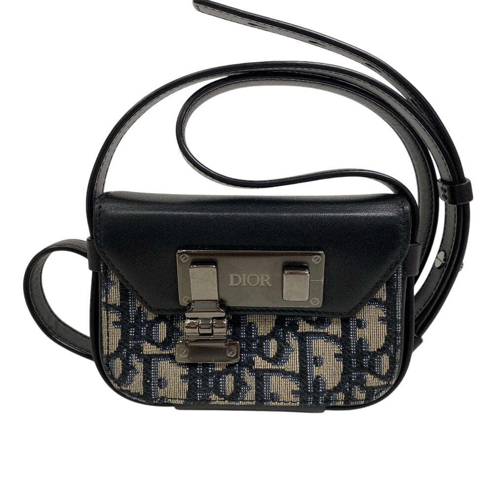 Dior Shoulder Bag Canvas, Leather black dior lock Oblique