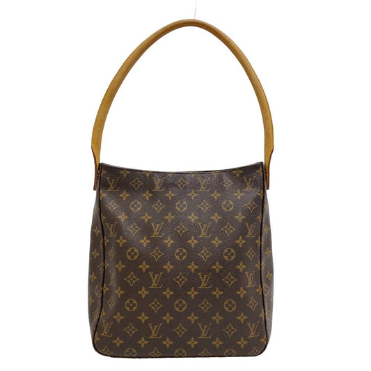 LOUIS VUITTON Shoulder Bag M51145 leather Brown Monogram LoopingGM Women Used Authentic