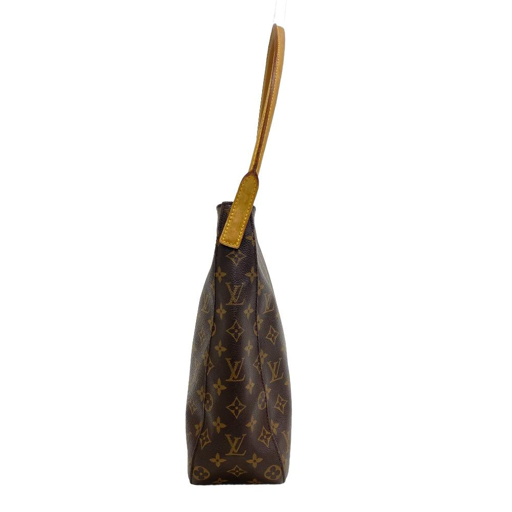 LOUIS VUITTON Shoulder Bag M51145 leather Brown Monogram LoopingGM Women Used Authentic