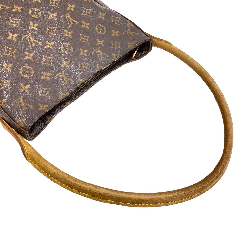 LOUIS VUITTON Shoulder Bag M51145 leather Brown Monogram LoopingGM Women Used Authentic