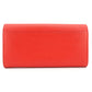 BURBERRY Long Wallet Purse leather Red TB