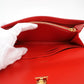 BURBERRY Long Wallet Purse leather Red TB
