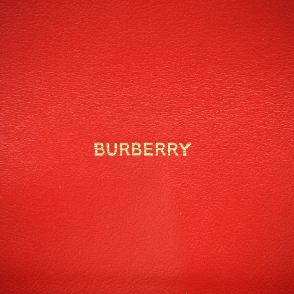 BURBERRY Long Wallet Purse leather Red TB