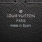 LOUIS VUITTON Long Wallet Purse N60379 leather black Damier Zippy Dragonne