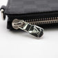 LOUIS VUITTON Long Wallet Purse N60379 leather black Damier Zippy Dragonne