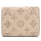 LOUIS VUITTON Bifold Wallet M62542 leather beige Mahina Portefeuille Iris Compact Women Used Authentic